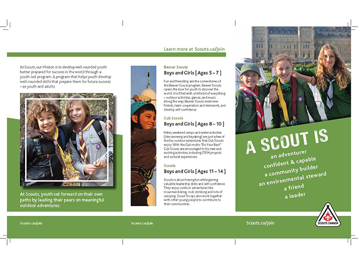 Scouts Canada Brochure Side 1